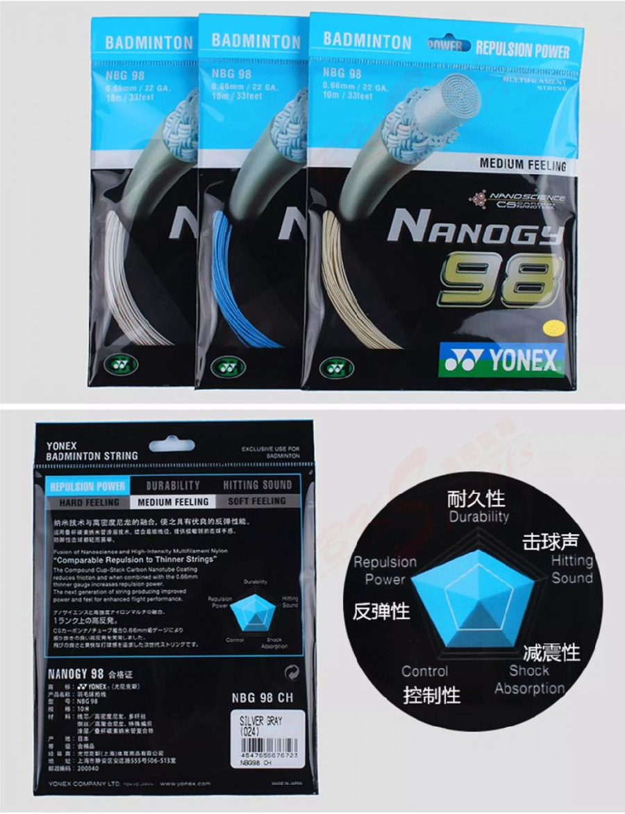Cước cầu lông Yonex Nanogy 98