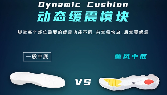 Giới thiệu công nghệ giày cầu lông Kumpoo DYNAMIC CUSHION
