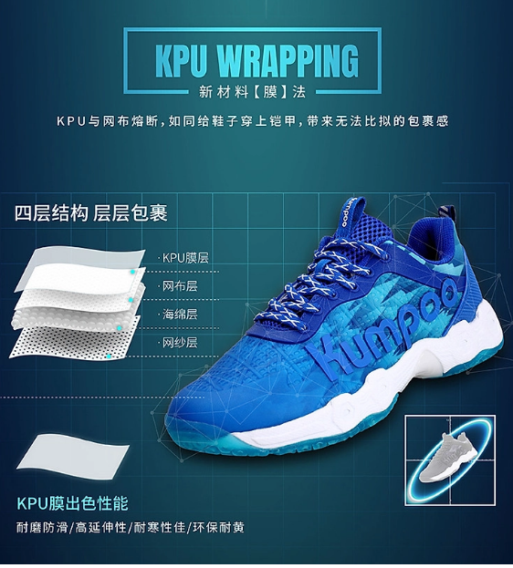 Giới thiệu công nghệ giày cầu lông Kumpoo KPU WRAPPING 