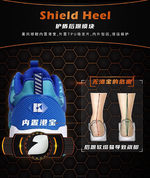 Giới thiệu công nghệ giày cầu lông Kumpoo SHIELD HEEL