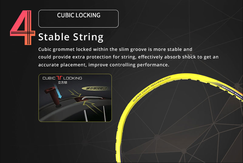 Giới thiệu công nghệ vợt cầu lông Lining LOCKING CUBIC