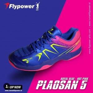 Giày cầu lông Flypower Plosan 5 - Xanh hồng