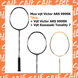 Combo mua vợt cầu lông Victor ARS 9990K tặng vợt Victor ARS 9990K   vợt Kawasaki Tonality 7