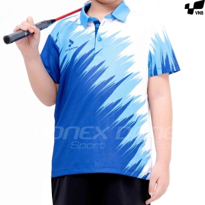 Áo cầu lông trẻ em Donex Pro TC-1026 xanh bích phối xanh copan chính hãng