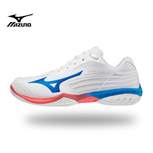 Giày cầu lông Mizuno Wave Claw 2 - Trắng xanh hồng chính hãng