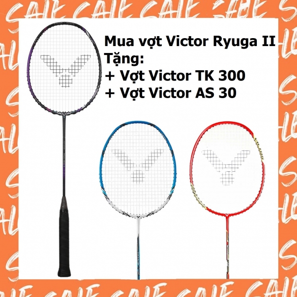 Combo mua vợt cầu lông Victor Ryuga II tặng vợt Victor TK 300 + vợt Victor A30