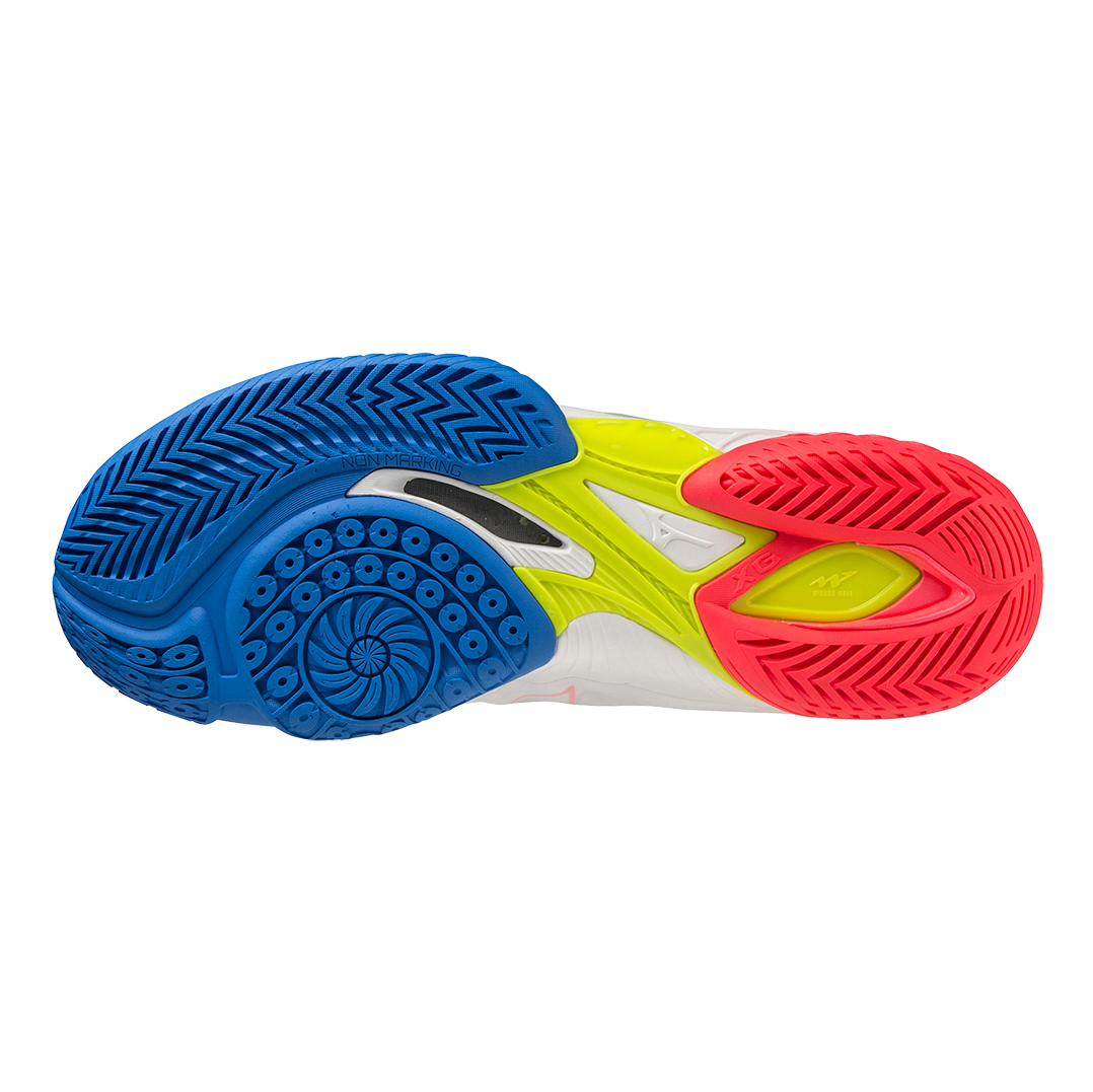 Giày cầu lông Mizuno Wave Claw Neo 2 - Trắng Xanh Hồng chính hãng