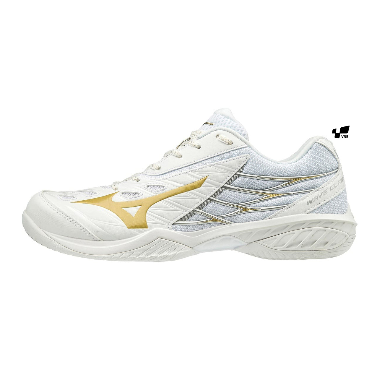 Giày cầu lông Mizuno Wave Claw - Trắng vàng (Mã JP)
