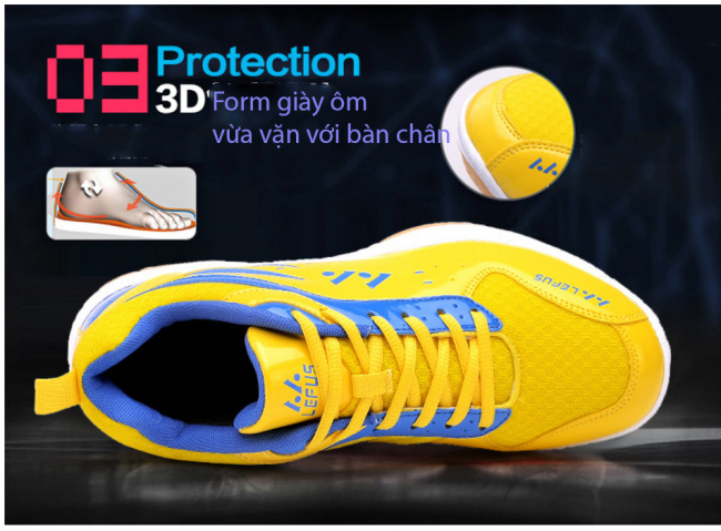 Giới thiệu công nghệ giày cầu lông Lefus 3D PROTECTION
