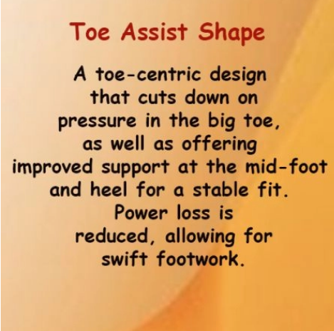 Công nghệ TOE ASSIST SHAFE của giày cầu lông Yonex 
