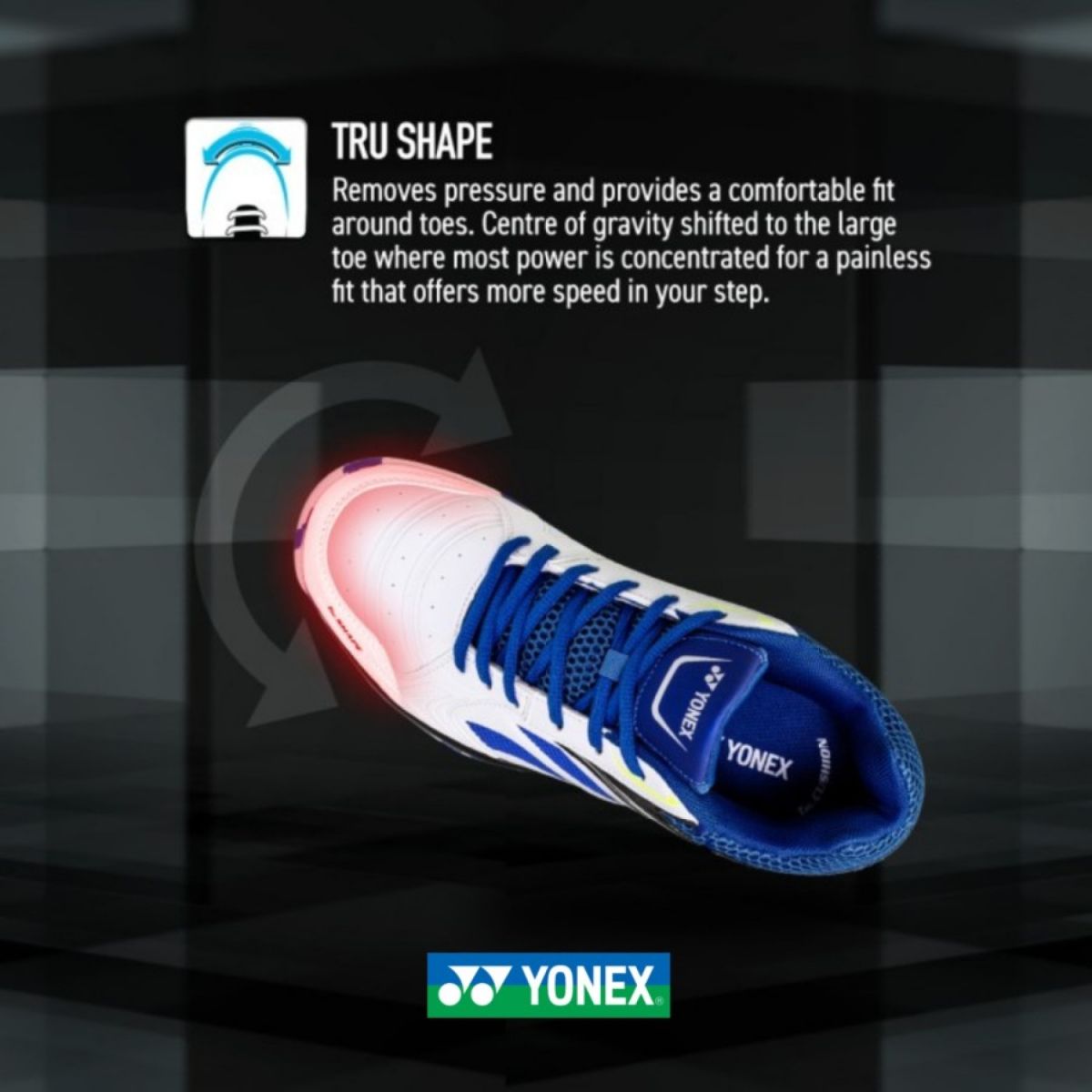 Công nghệ  TRU SHAPE của giày cầu lông Yonex