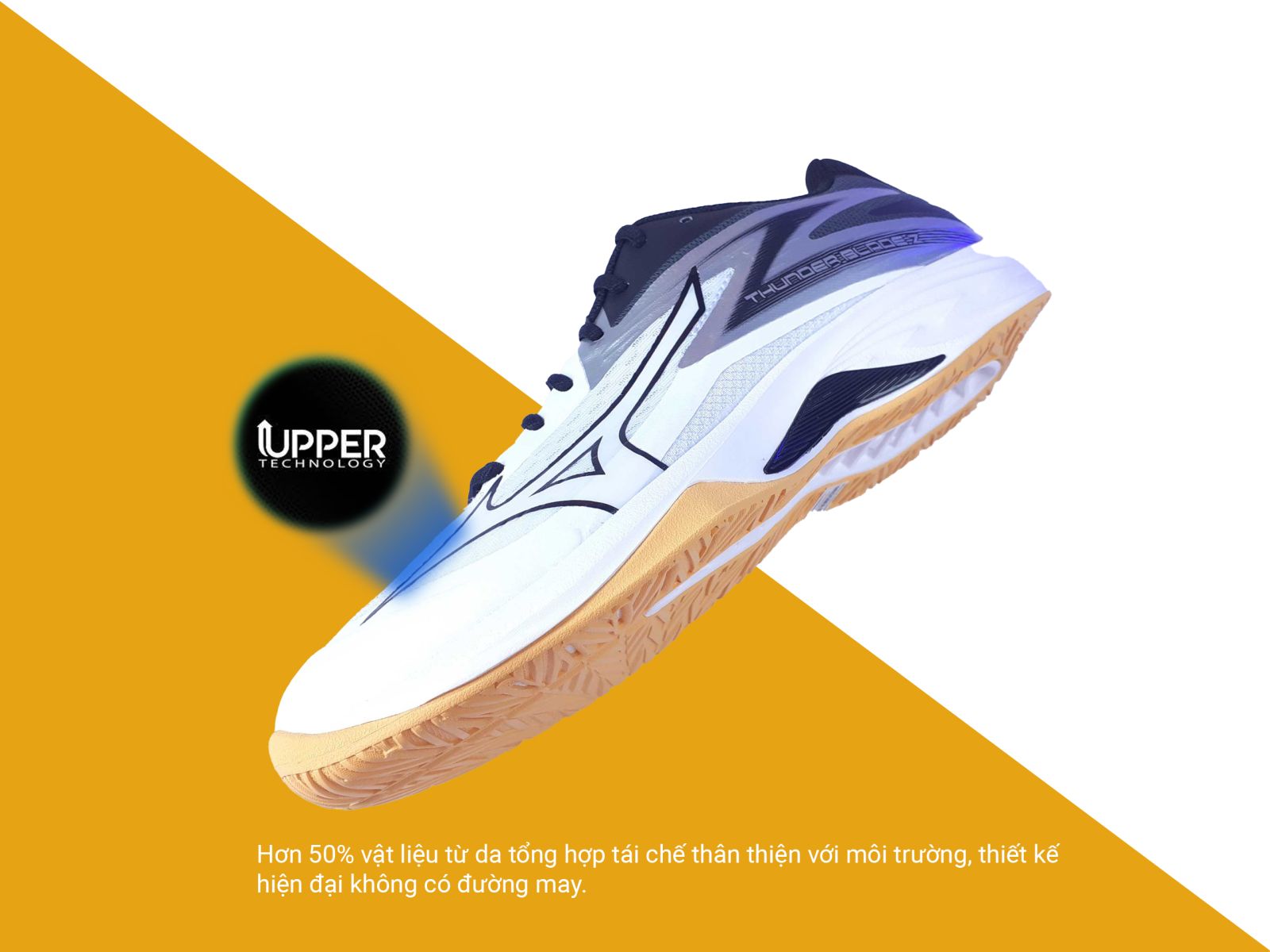 công nghệ giày cầu lông Mizuno UPPER