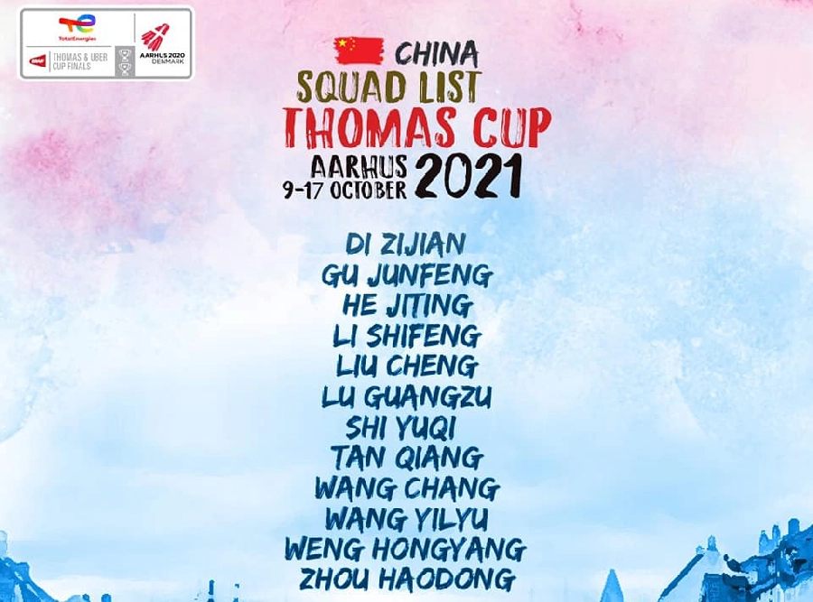China - Thomas Cup 2021