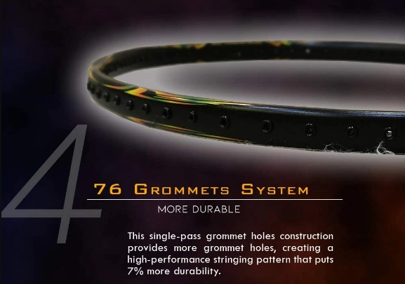 76 Grommets System - Vợt cầu lông Apacs Sensuous 10