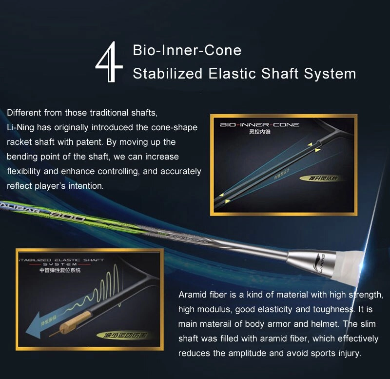STABILIZED ELASTIC SHAFT - Vợt cầu lông Lining Aeronaut 9000C chính hãng