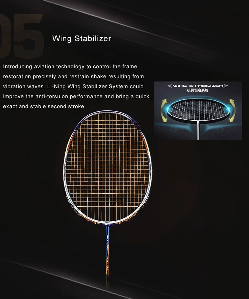 WING STABILIZER - Vợt cầu lông Lining Calibar 900C - Xám Xanh- Nội địa- Bảo hành 6 tháng
