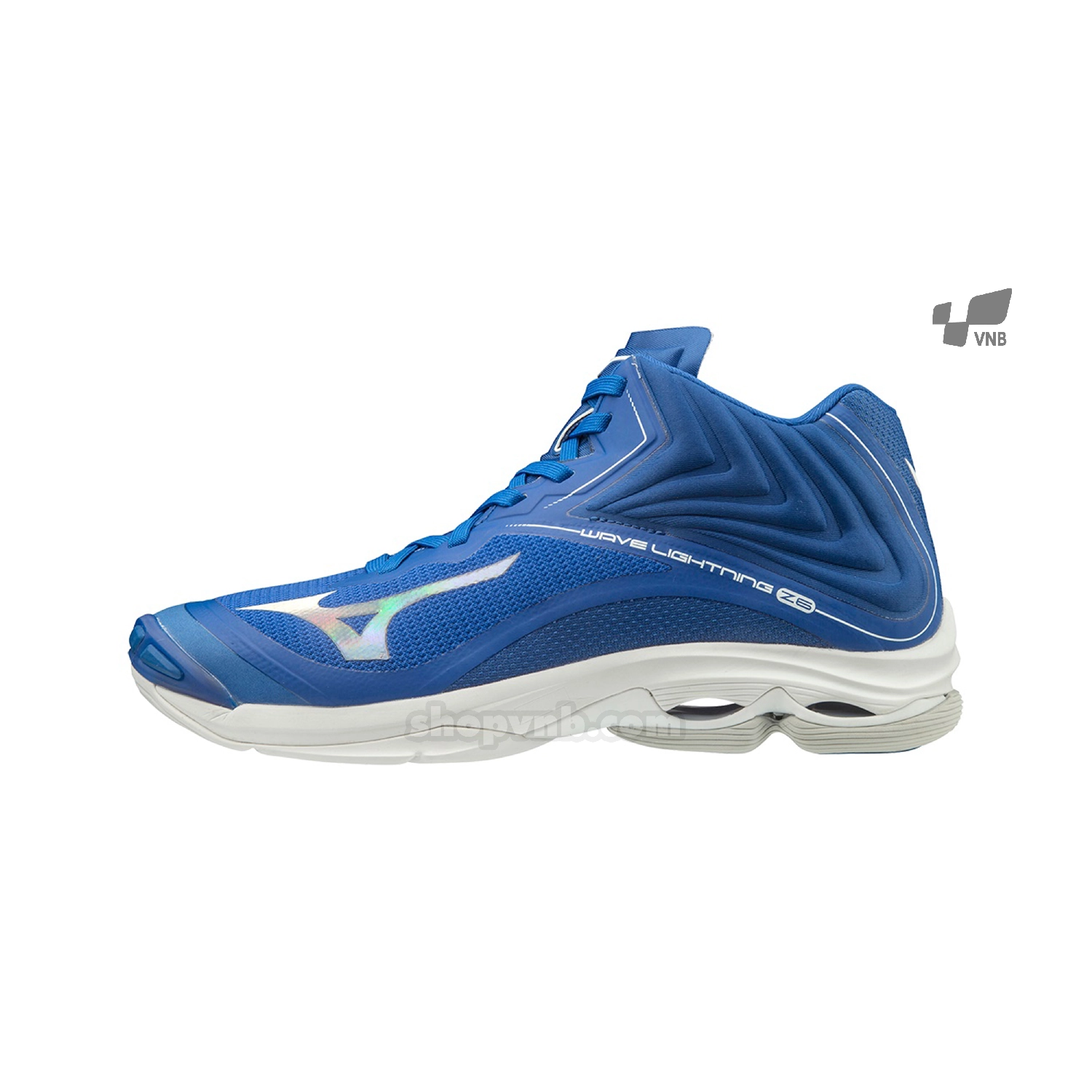 Giày cầu lông Mizuno Wave Lightning Z6 Mid - xanh bạc | ShopVNB