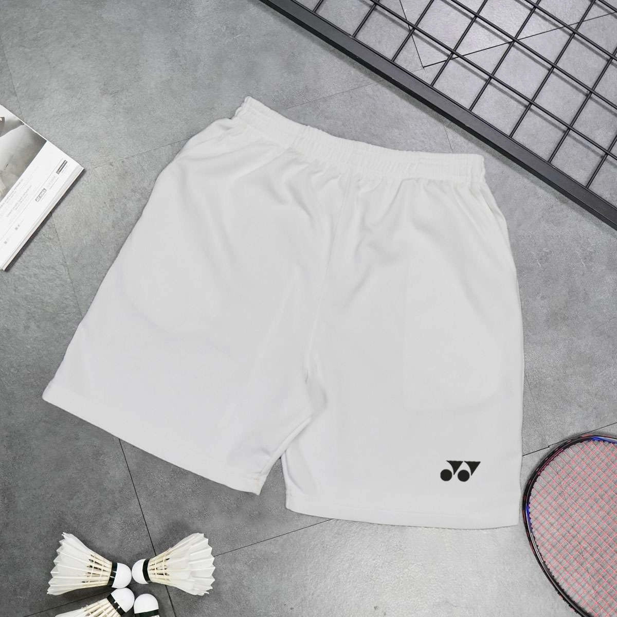 Quần cầu lông yonex nam logo trắng - mã 002
