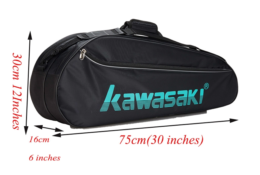 Túi vợt cầu lông Kawasaki 8308 đen xanh chính hãng